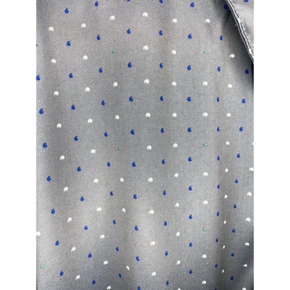 Etonic Size XLARGE Gray Short Sleeve Geometric Print Golf Shirt - Picture 5 of 9